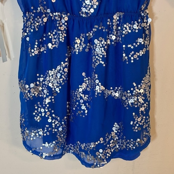 NWT. AQUA Medium Glitter Sequined Kimono Chiffon Dress from Bloomingdale’s! - Picture 11 of 13